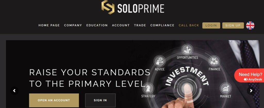 Soloprime website