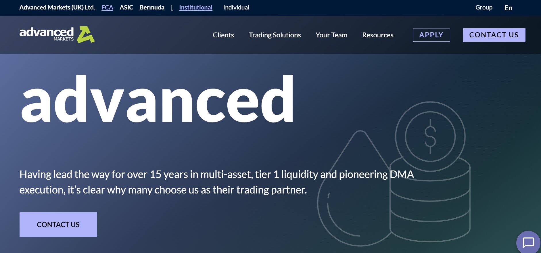 Advanced Markets website