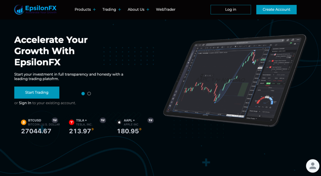 EpsilonFX trading platform